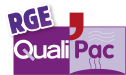 Logo RGE Qualipac, SARL Ruleau-Texier, plombier chauffagiste à Dompierre-sur-Yon