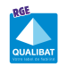 Logo RGE Qualibat, SARL Ruleau-Texier, plombier chauffagiste à Dompierre-sur-Yon